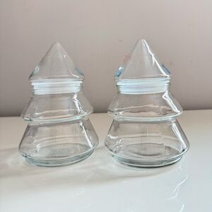 Anchor Hocking Clear Glass Tree Jars.. (Set of two)